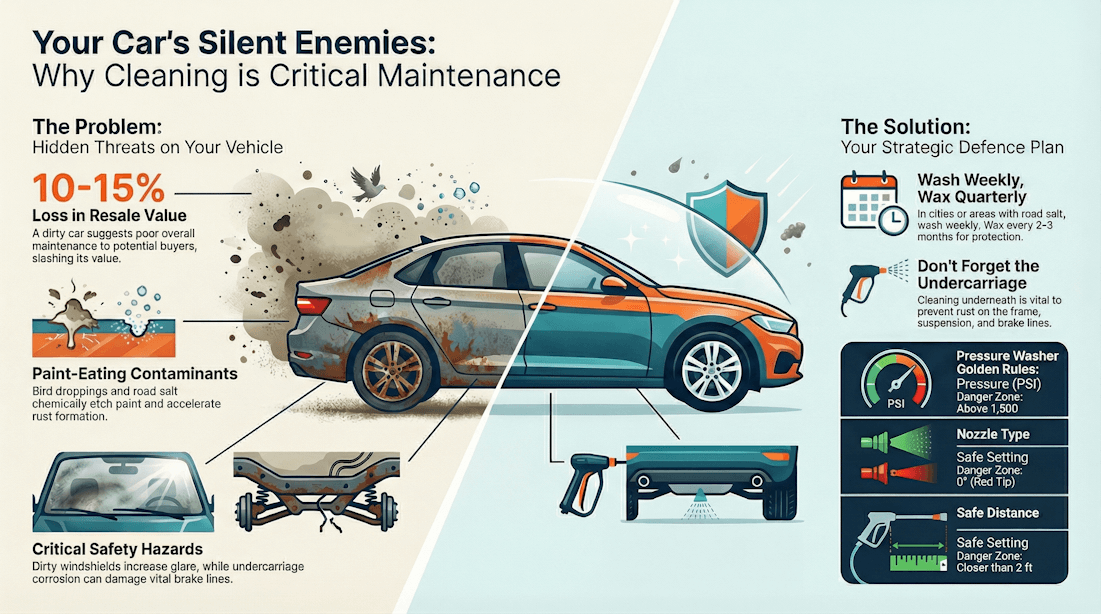 Essential car cleaning schedule for safety, rust prevention, and maximum value