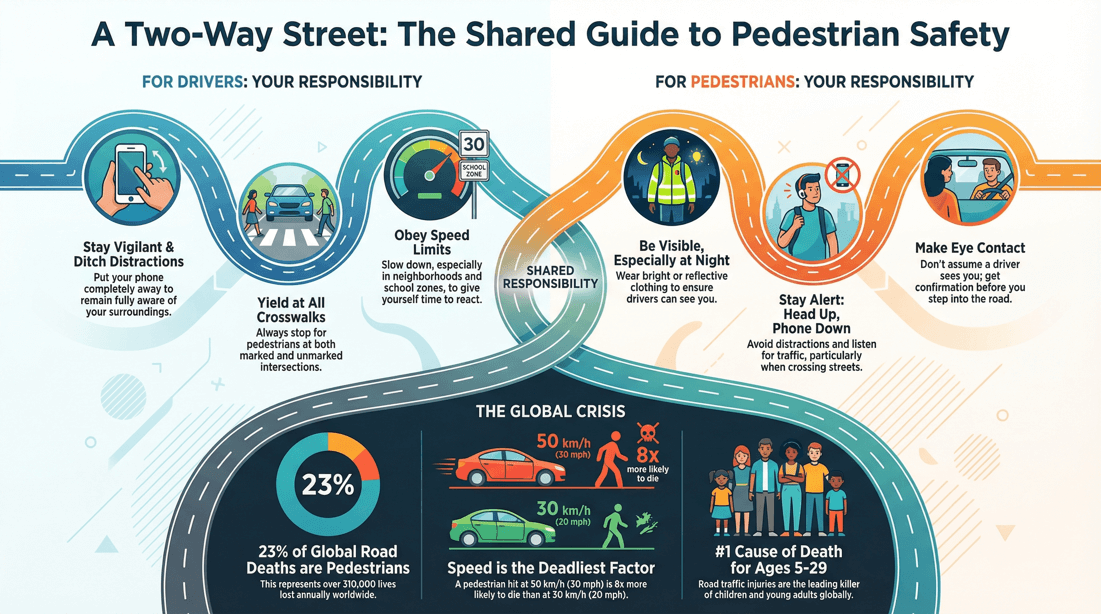 Essential pedestrian safety tips for drivers and walkers to prevent collisions