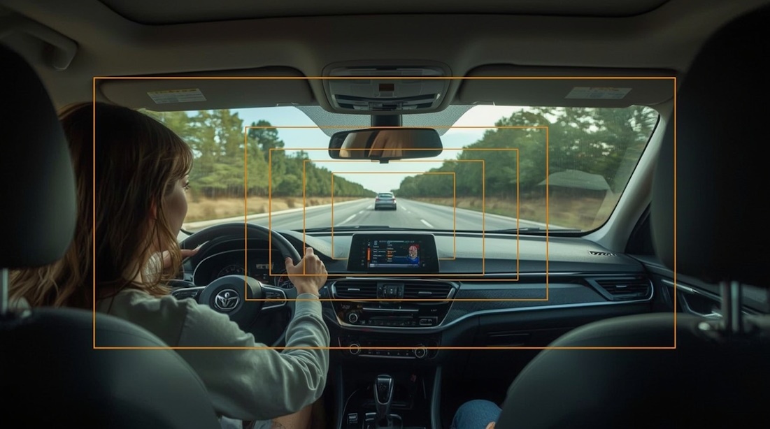 Full range of vision needed for safe driving and hazard detection