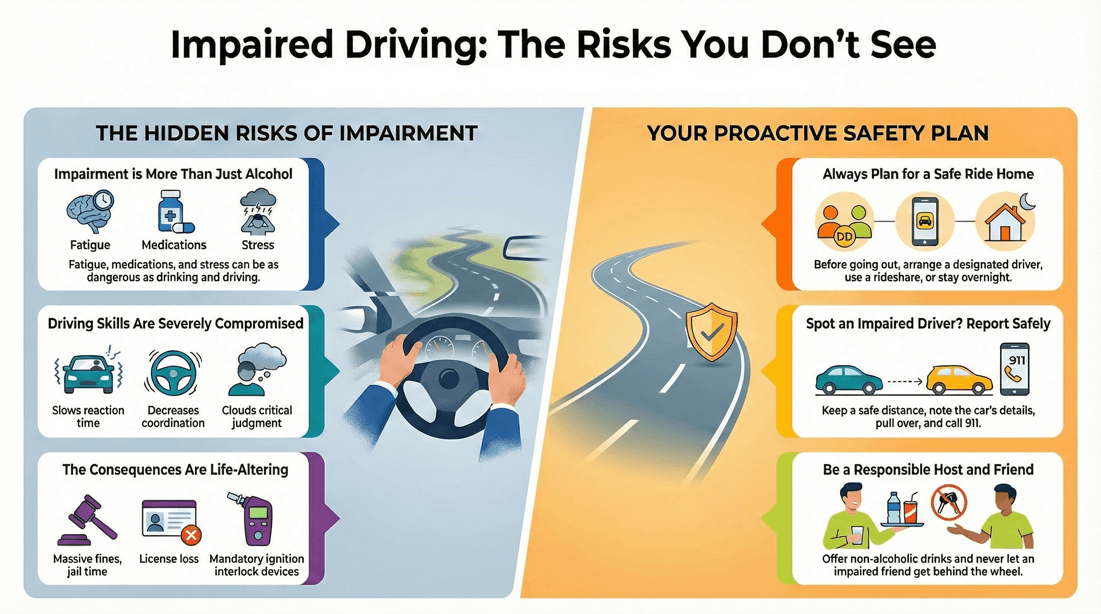 Impaired driving risks, penalties, and prevention strategies for safe roads