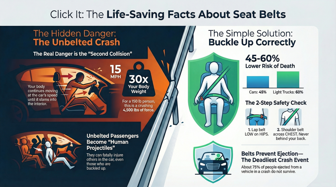Seat belt safety guide: crash statistics, proper use, and reducing fatalities