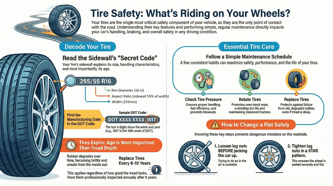  Essential guide to tire safety maintenance, decoding sidewall markings and age