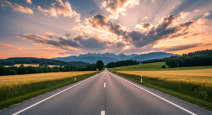 Road safety awareness for spotting threats ahead and from the opposite side