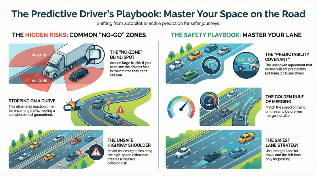 Defensive driving guide: Master lane positioning and collision avoidance