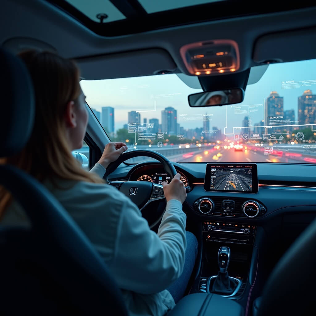 Driving instructor providing real-time remote coaching to a student learning advanced defensive driving skills