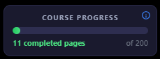 Course Progress widget