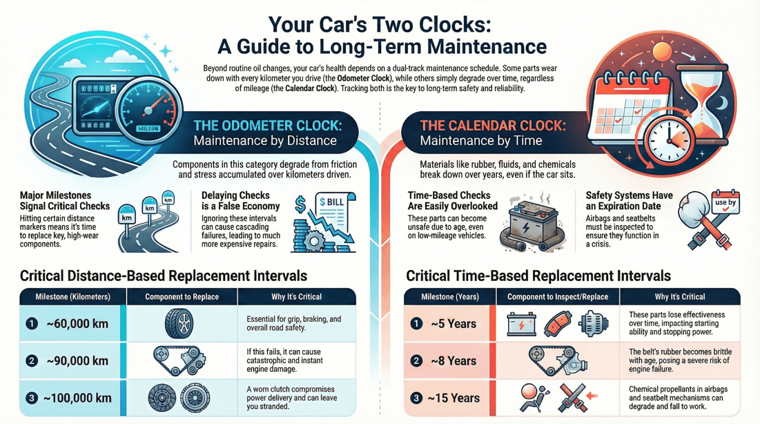 Essential car service checklist distance based and time based intervals for safety
