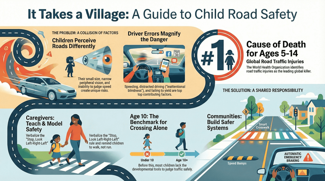 Child traffic safety: prevention strategies, driver awareness, and tech