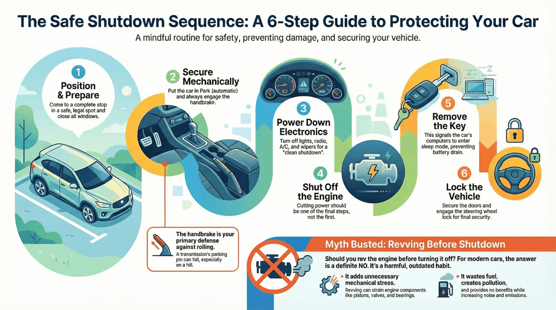 Essential car shutdown steps for safety and preventing vehicle damage