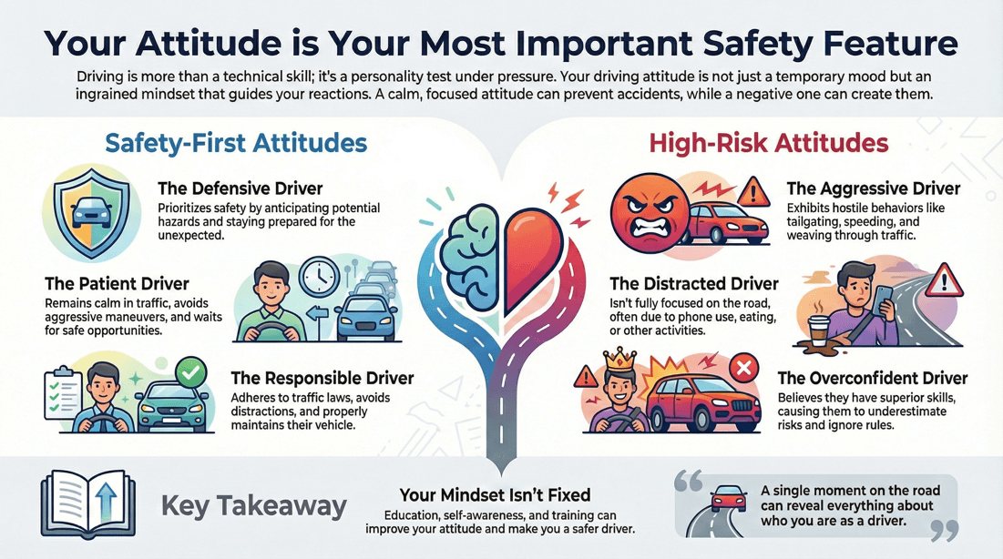The critical role of driver attitude in preventing accidents and promoting safety