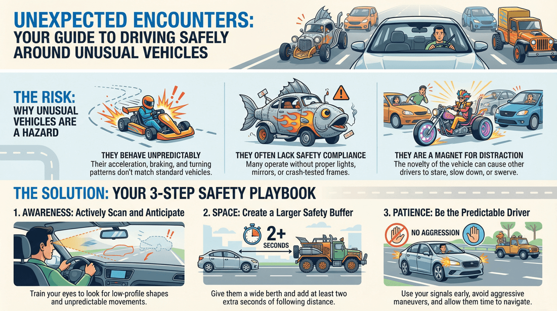 Adapt driving for unpredictable nonstandard vehicles and keep safe