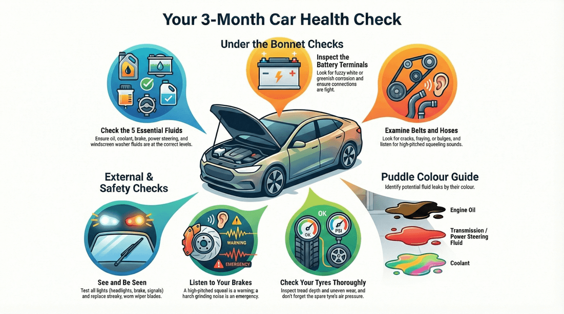 Proactive 3-Month Car Care Guide: Simple checks for safety and reliability