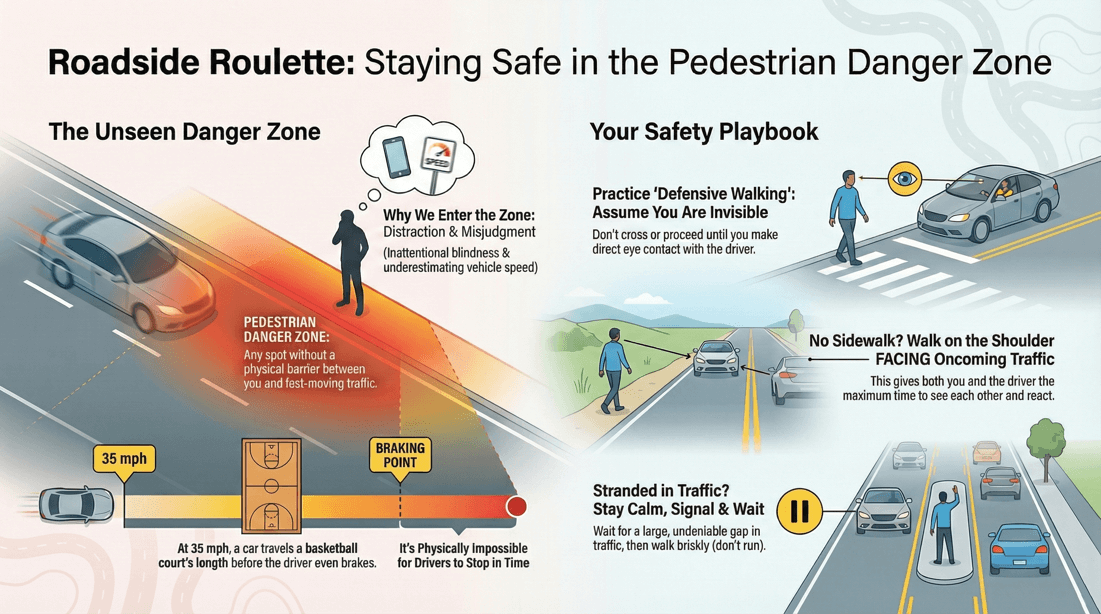 Pedestrian safety: how to avoid dangerous precarious positions in traffic