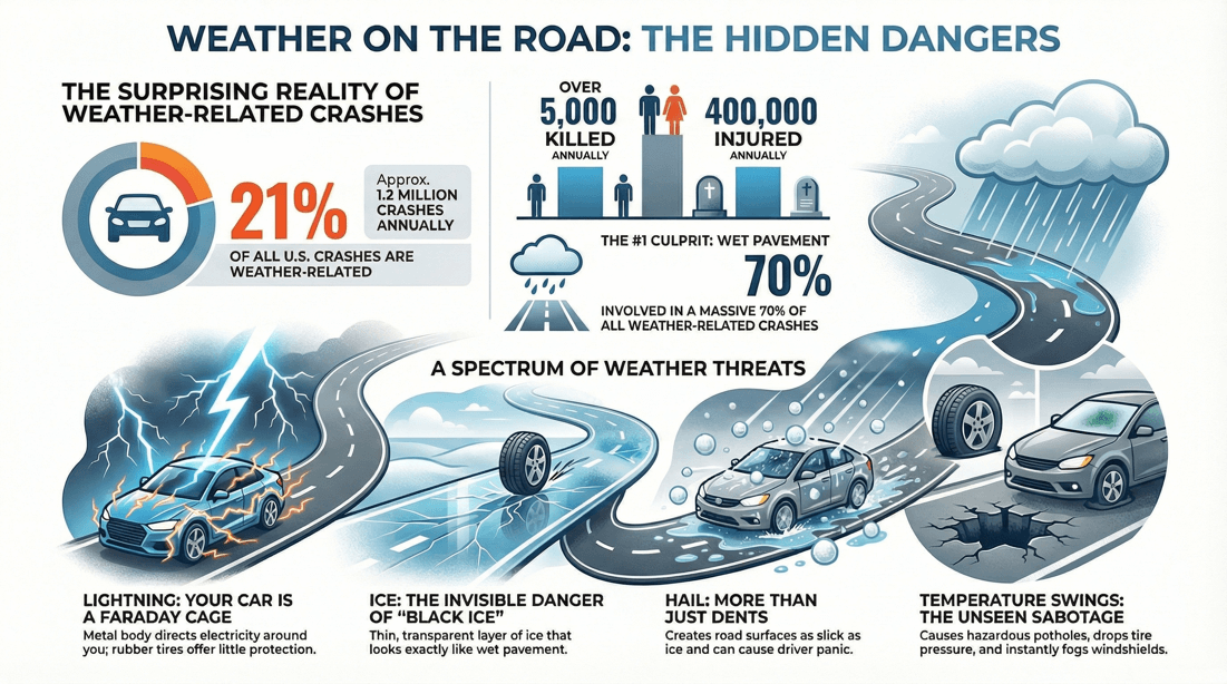 Hazardous weather driving safety skills and crash statistics