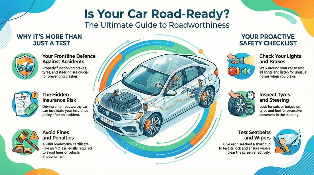 Vehicle roadworthiness checklist safety compliance inspection and maintenance tips