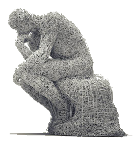 Man sitting and thinking to represent the thinking process for the online defensive driving course