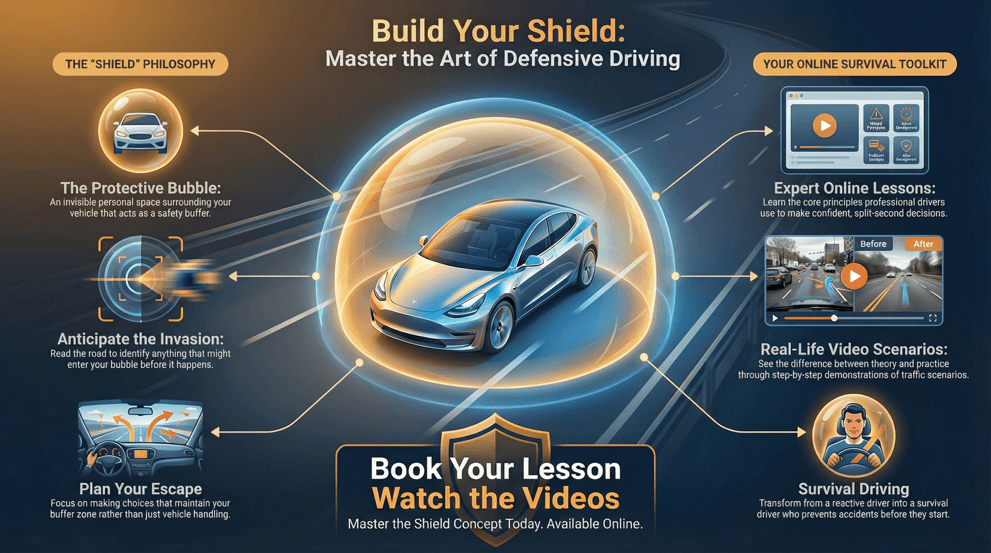 Benefit from online defensive driving lessons as well as real-life videos
