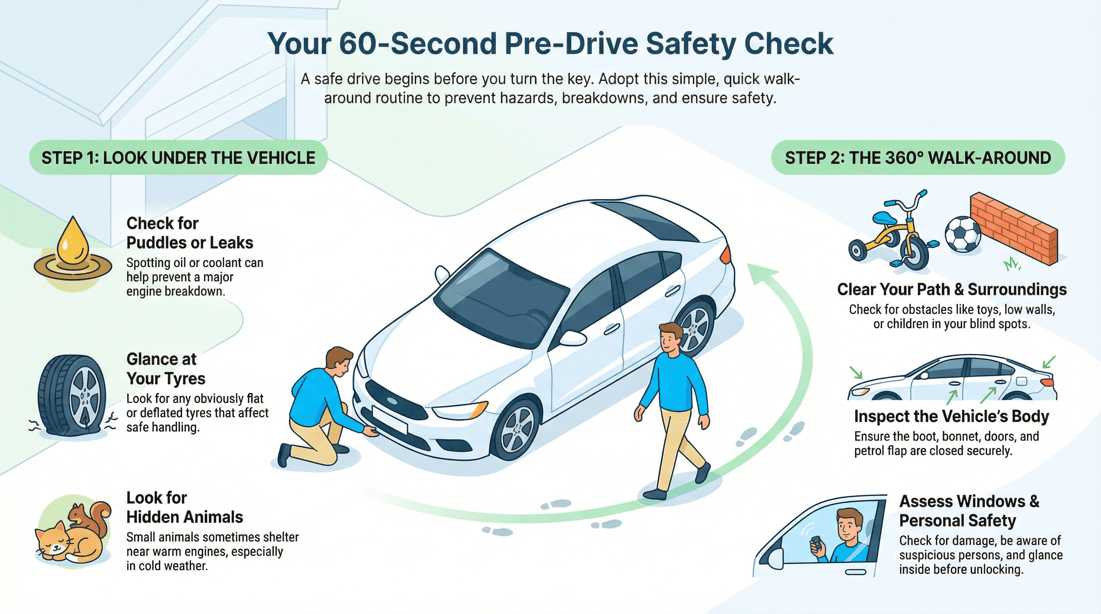 Essential pre-drive safety checklist visual inspection before starting your vehicle