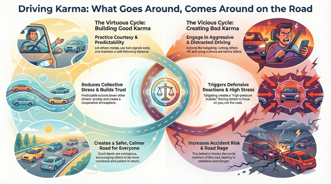 Cultivate good driving karma habits for safer roads and reduced stress