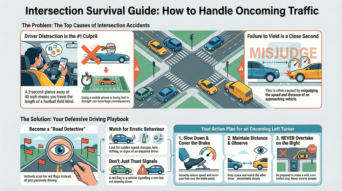 Mastering oncoming traffic safety and collision prevention at intersections