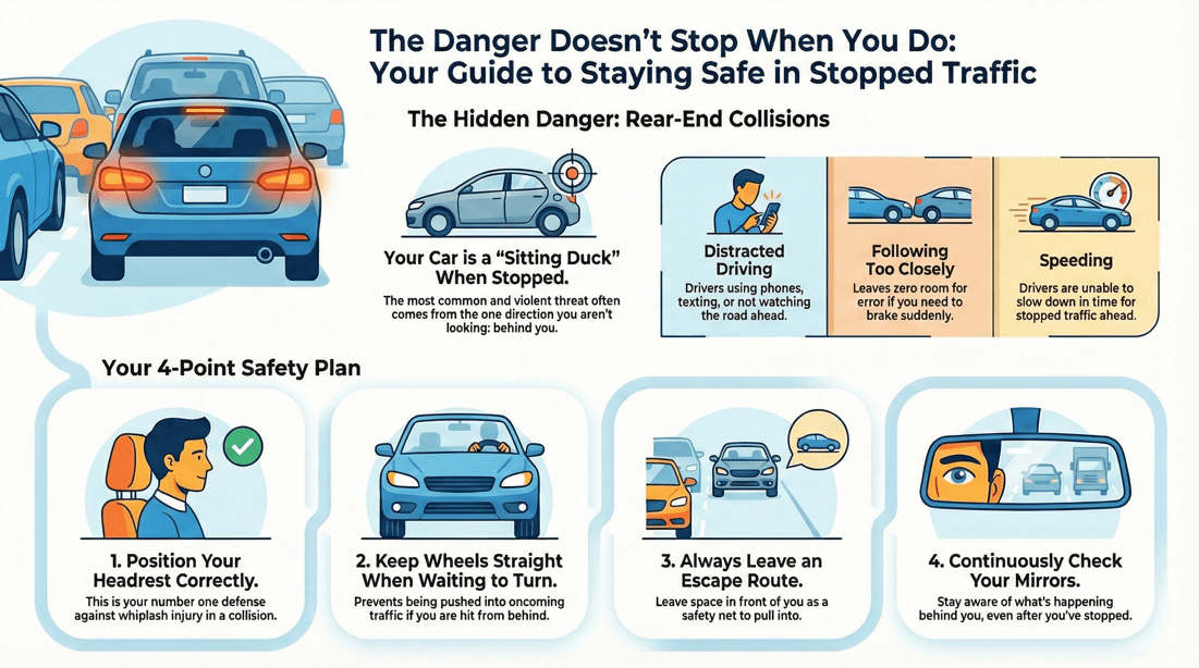 How to prevent rear-end collisions and stay safe when traffic stops suddenly
