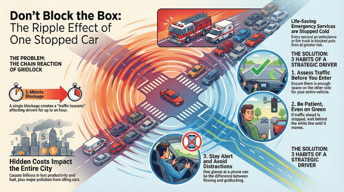 Blocking intersections: The massive ripple effect on traffic, safety, and emergency response